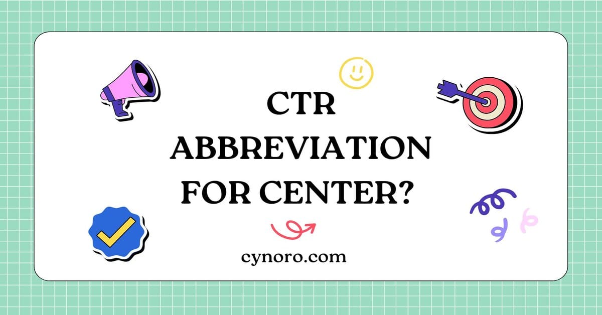 Abbreviation for Center