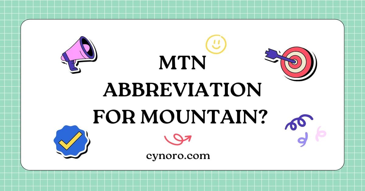 Abbreviation for Mountain