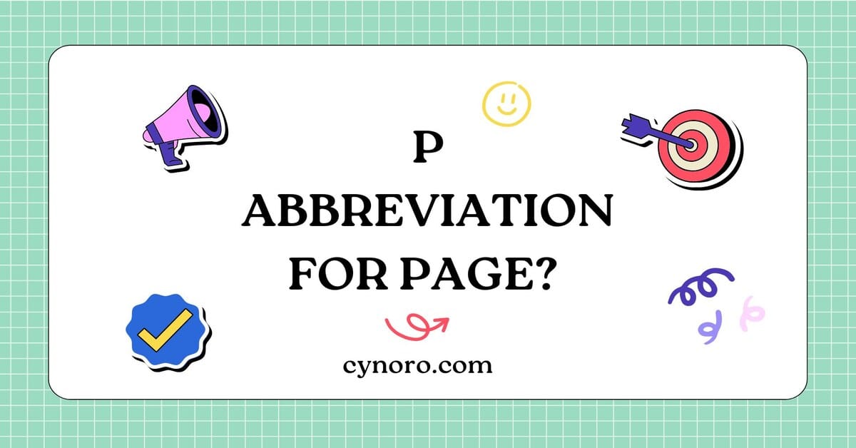 Abbreviation for Pages