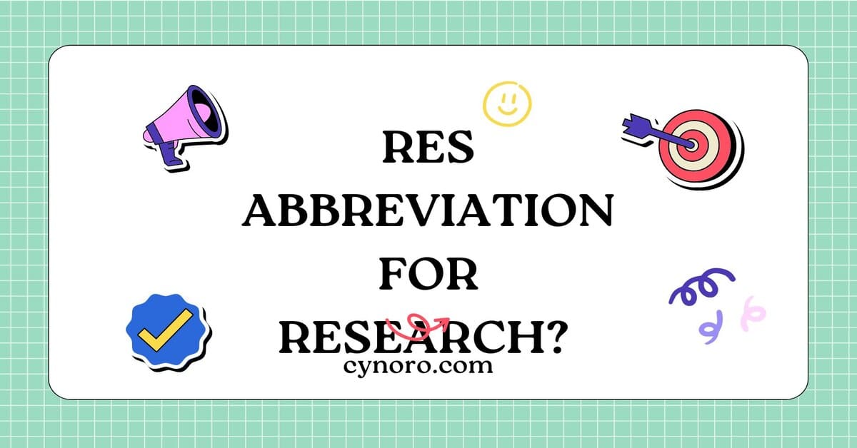 Abbreviation for Research